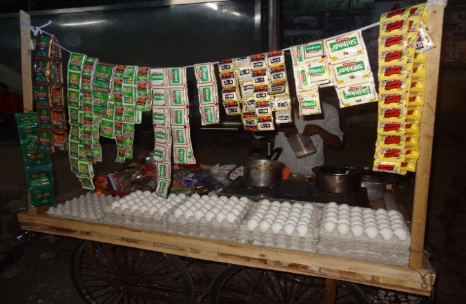 Egg and snack cart